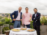 Tre uomini in rosa per celebrare Gemma di San Leonardo, RosaMati e Visione